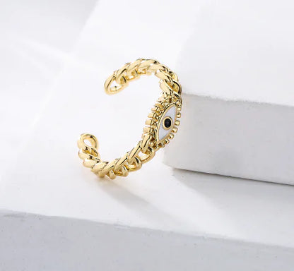 Gold Evil Eye Ring