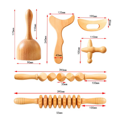 Wood Zen Meridian Massage Roller