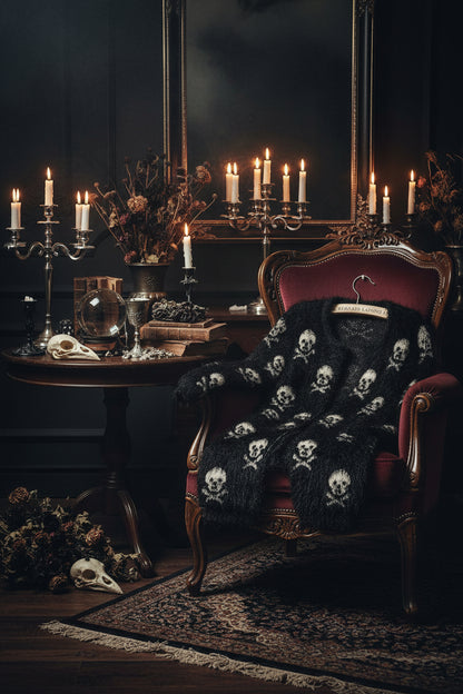 2019 Autumn Women's Sweater with Skull Design Cardigan Sorceress Sanctuary
