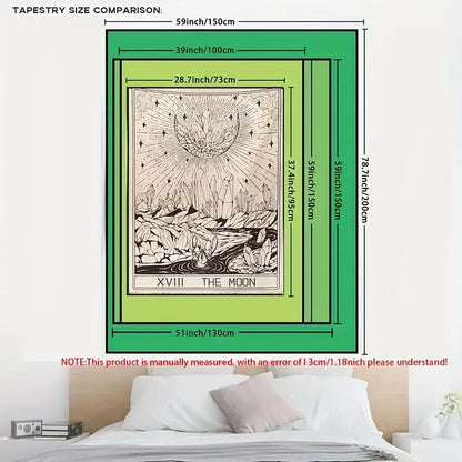 Mystical Tarot Moon Tapestry