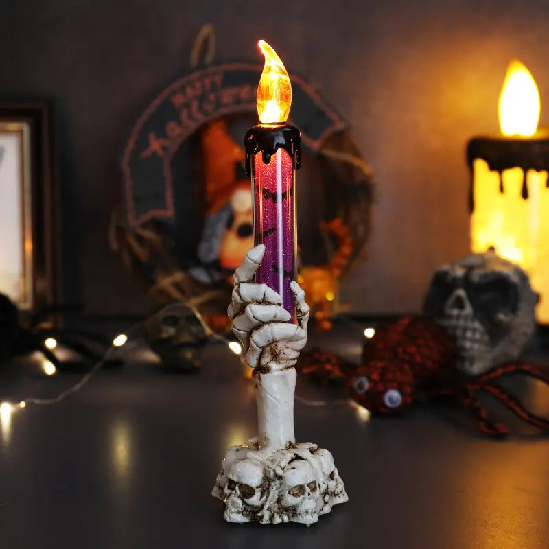 Skull Hand Candle Lamp