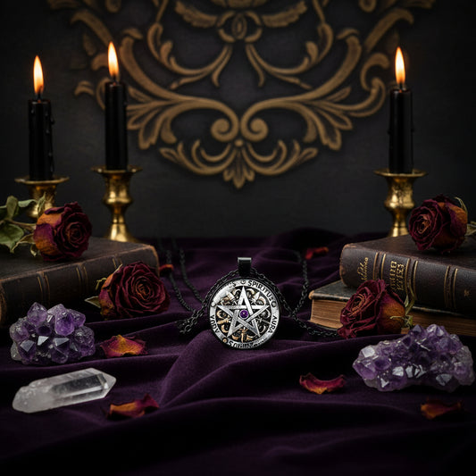 Star Gem Necklace with Metal Pendant Sweater Chain Sorceress Sanctuary