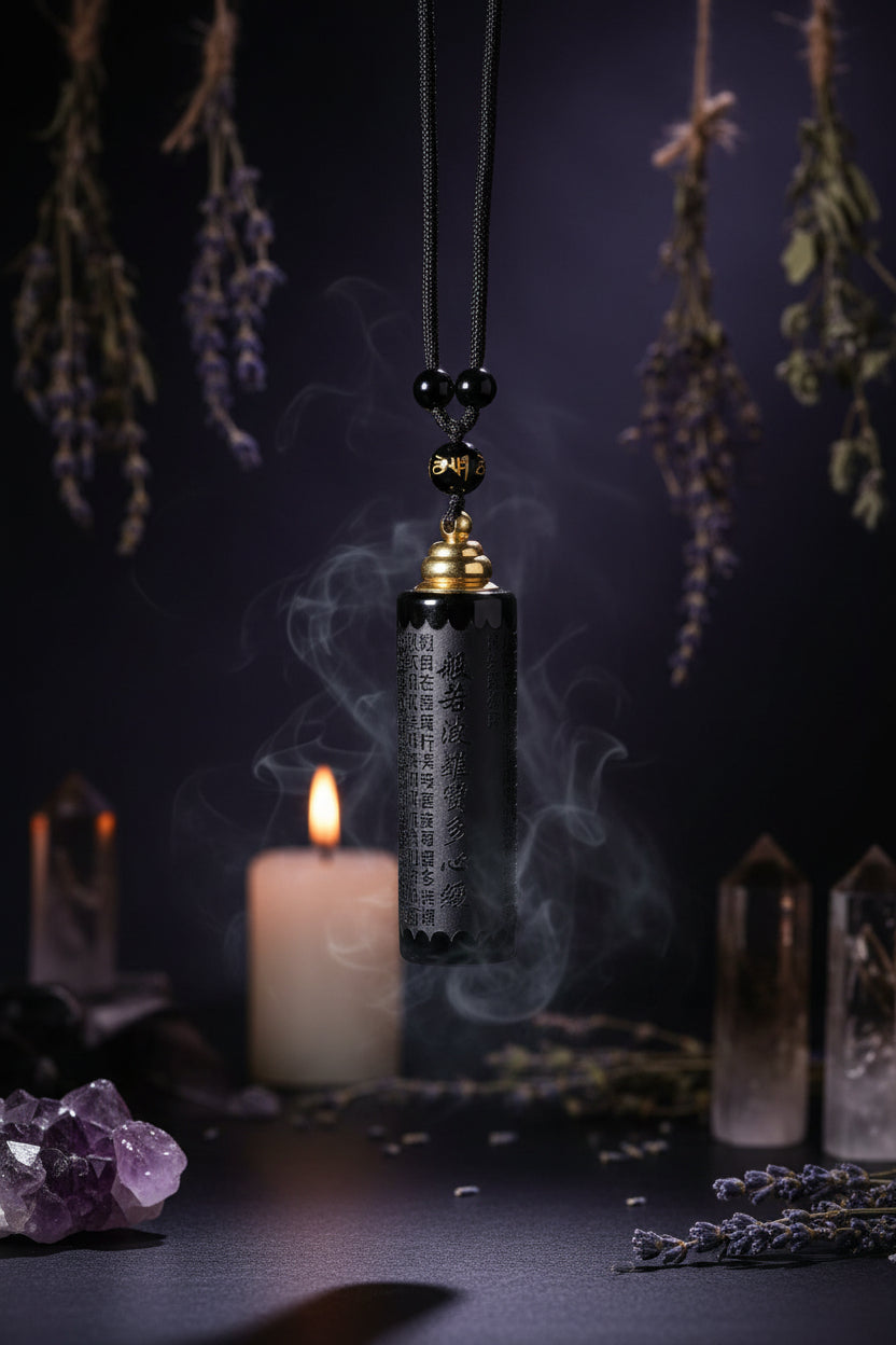 Obsidian Sutra Necklace