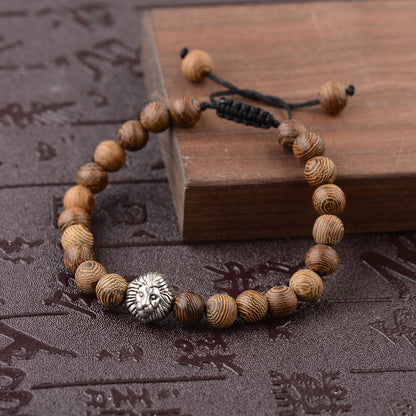 Handmade Chicken Wing Wood Energy Bracelet (Spartan Style)