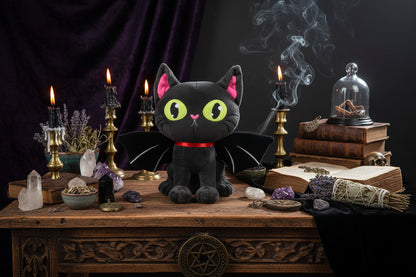 Occult Plushies - Sorceress Sanctuary Black Bat 20cm0.15kg / As shown in the figure-Koala Bat 25cm0.12kg / As shown in the figure-Black cat bat 23cm0.13kg / As shown in the figure-Big Eye bat White 25cm0.12kg / As shown in the figure-White daze pumpkin 20cm0.16kg / As shown in the figure