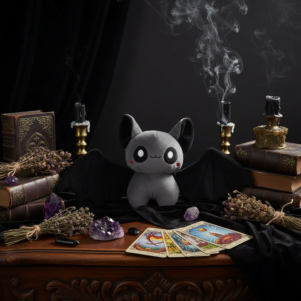 Occult Plushies - Sorceress Sanctuary Black Bat 20cm0.15kg / As shown in the figure-Koala Bat 25cm0.12kg / As shown in the figure-Black cat bat 23cm0.13kg / As shown in the figure-Big Eye bat White 25cm0.12kg / As shown in the figure-White daze pumpkin 20cm0.16kg / As shown in the figure