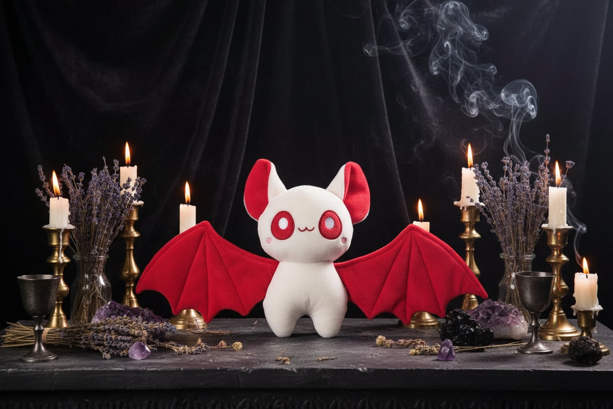 Occult Plushies - Sorceress Sanctuary Black Bat 20cm0.15kg / As shown in the figure-Koala Bat 25cm0.12kg / As shown in the figure-Black cat bat 23cm0.13kg / As shown in the figure-Big Eye bat White 25cm0.12kg / As shown in the figure-White daze pumpkin 20cm0.16kg / As shown in the figure
