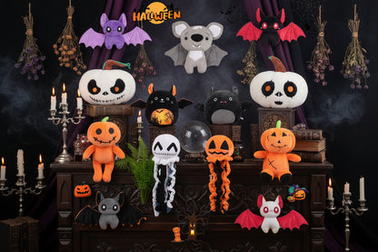 Occult Plushies - Sorceress Sanctuary Black Bat 20cm0.15kg / As shown in the figure-Koala Bat 25cm0.12kg / As shown in the figure-Black cat bat 23cm0.13kg / As shown in the figure-Big Eye bat White 25cm0.12kg / As shown in the figure-White daze pumpkin 20cm0.16kg / As shown in the figure