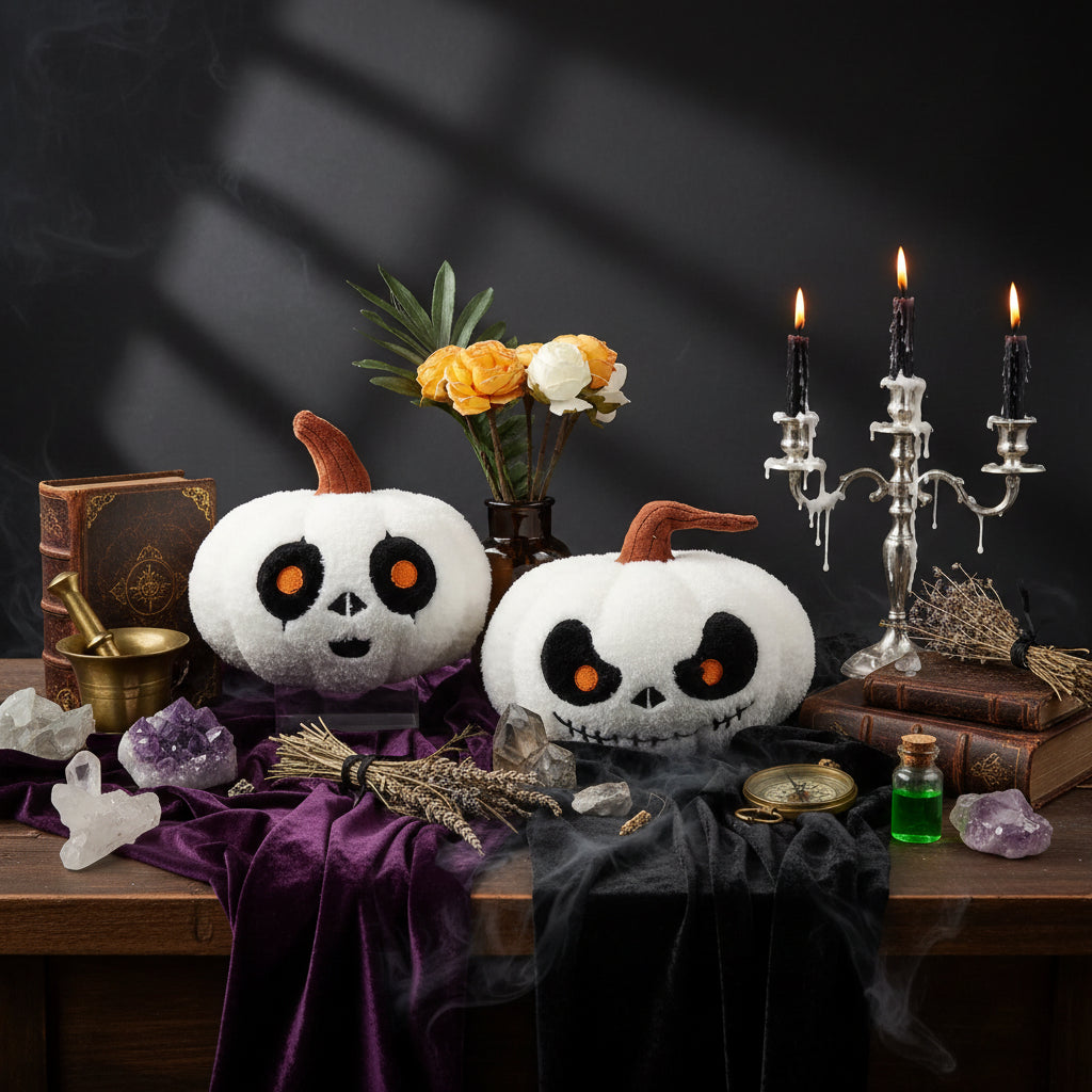 Occult Plushies - Sorceress Sanctuary Black Bat 20cm0.15kg / As shown in the figure-Koala Bat 25cm0.12kg / As shown in the figure-Black cat bat 23cm0.13kg / As shown in the figure-Big Eye bat White 25cm0.12kg / As shown in the figure-White daze pumpkin 20cm0.16kg / As shown in the figure