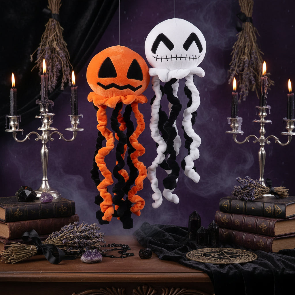 Occult Plushies - Sorceress Sanctuary Black Bat 20cm0.15kg / As shown in the figure-Koala Bat 25cm0.12kg / As shown in the figure-Black cat bat 23cm0.13kg / As shown in the figure-Big Eye bat White 25cm0.12kg / As shown in the figure-White daze pumpkin 20cm0.16kg / As shown in the figure