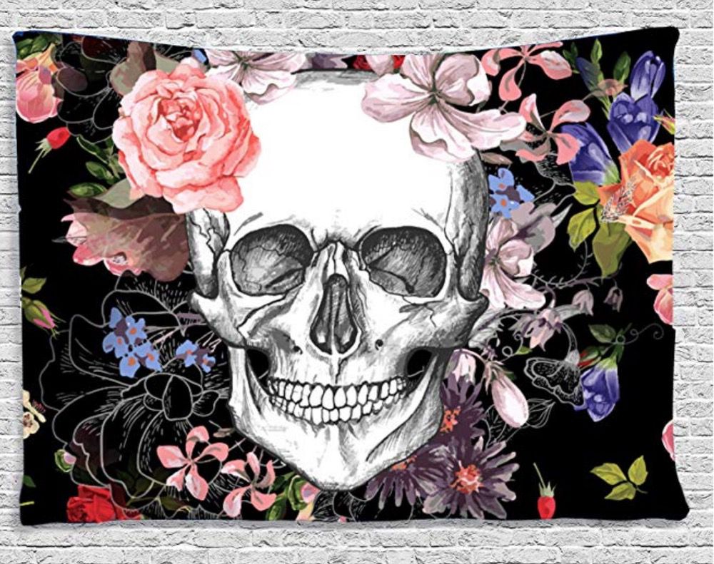 Skull Tapestry Wall Hanging for Background Decor