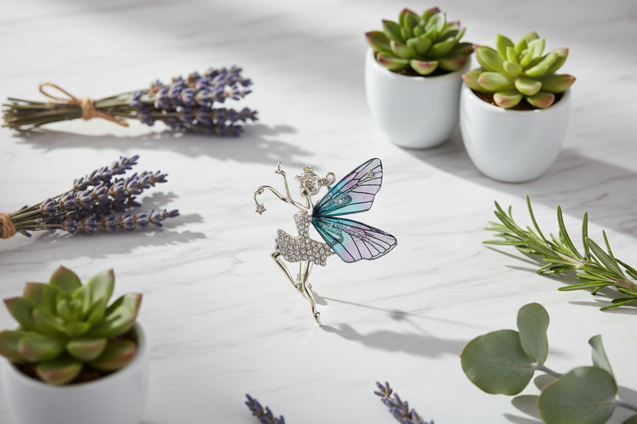 Colorful Dream Dance Butterfly Fairy Brooch Accessory Sorceress Sanctuary