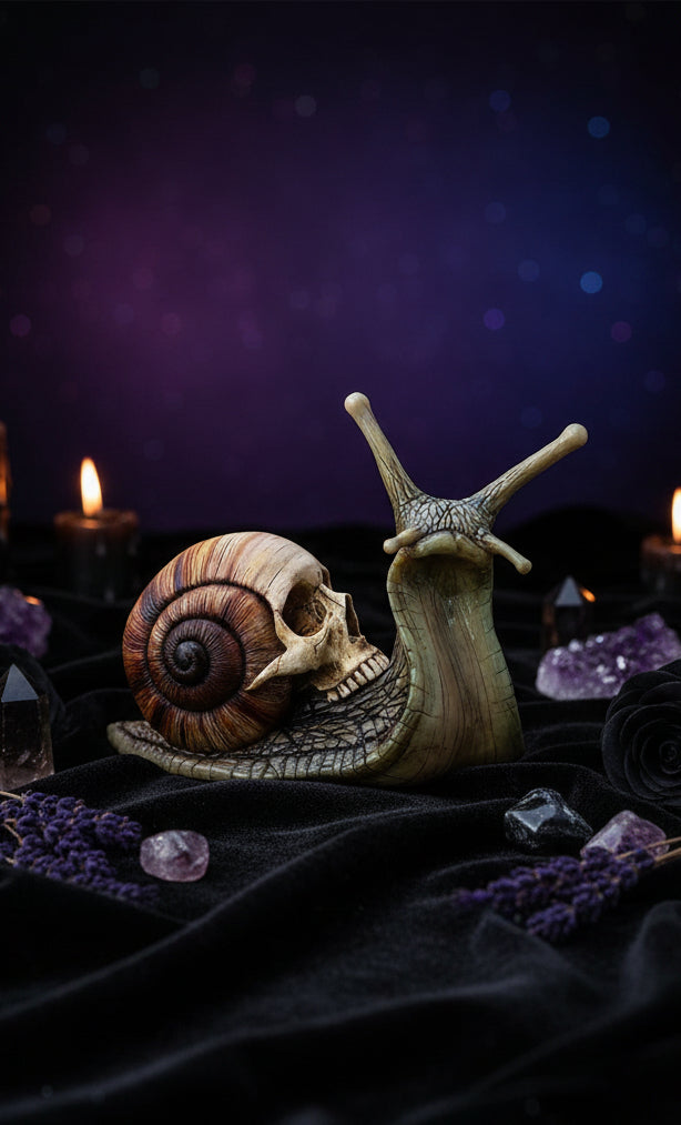 Snail Skull Resin Sculpture Sorceress Sanctuary