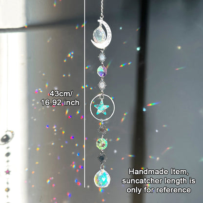 2023 Modern Minimalist Star and Moon Crystal Wind Chime