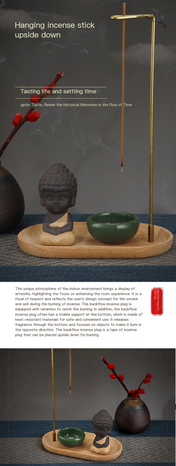 Ceramic Incense Burner Set | Zen Aesthetic 3 Pc Sorceress Sanctuary