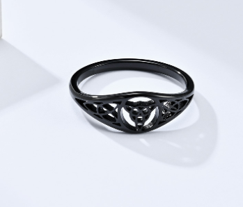 Viking Triangle Knot Hollow Titanium Steel Ring