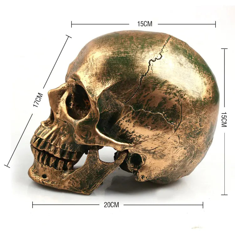 Golden Resin Skull
