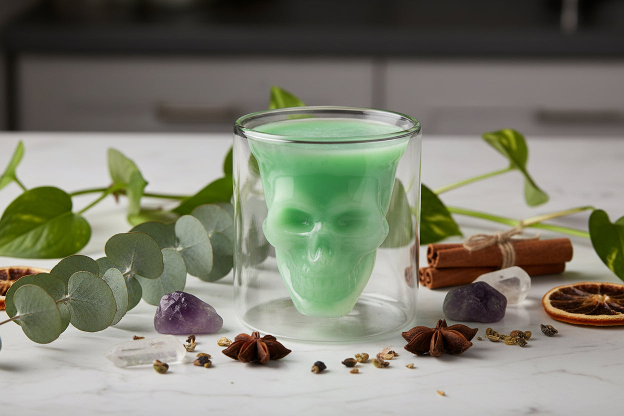 Skull Head Crystal Wine Glass Sorceress Sanctuary