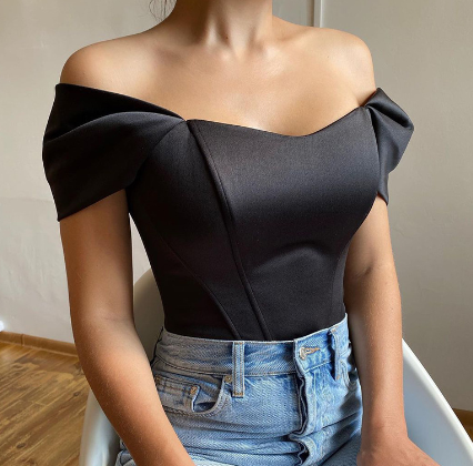 Off Shoulder Velvet Top