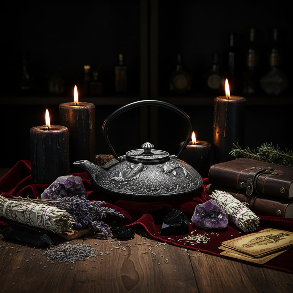 Cast Iron Kung Fu Tea Set with Large Capacity Teapot Sorceress Sanctuary