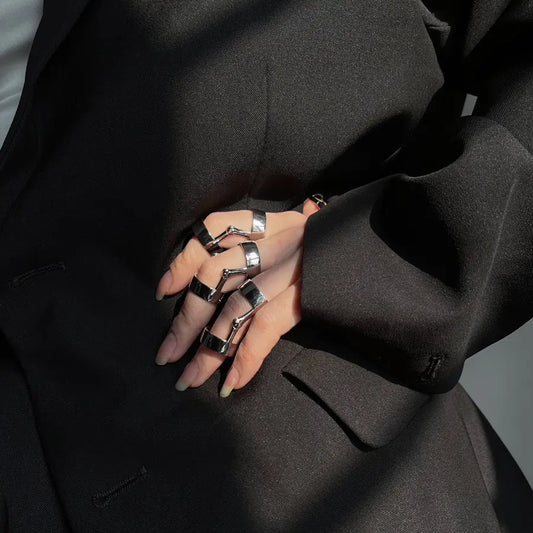 Wiccan Metal Flex Knuckle Ring