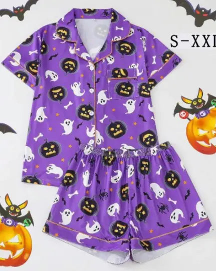 Spooky Satin Pajama Set Sorceress Sanctuary
