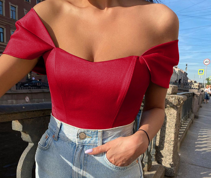Off Shoulder Velvet Top