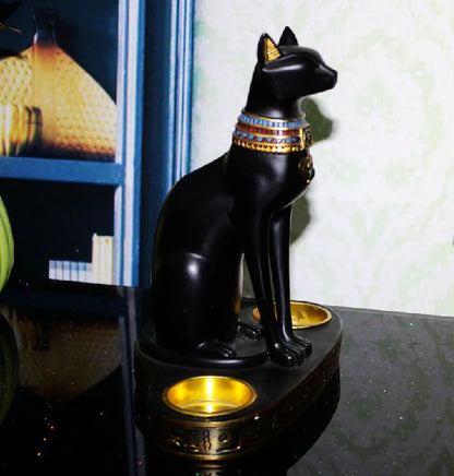 Egyptian Cat Candle Holder