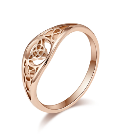 Viking Triangle Knot Hollow Titanium Steel Ring
