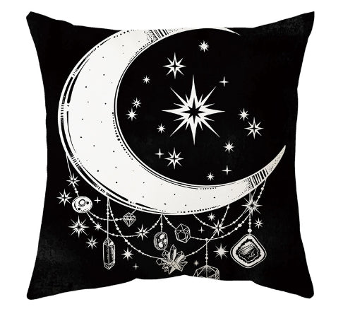 Moon Crystal-Printed Pillowcase
