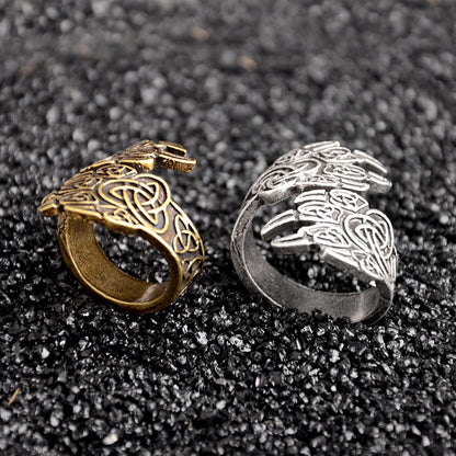 Nordic Mythology Viking Odin Ring for Men