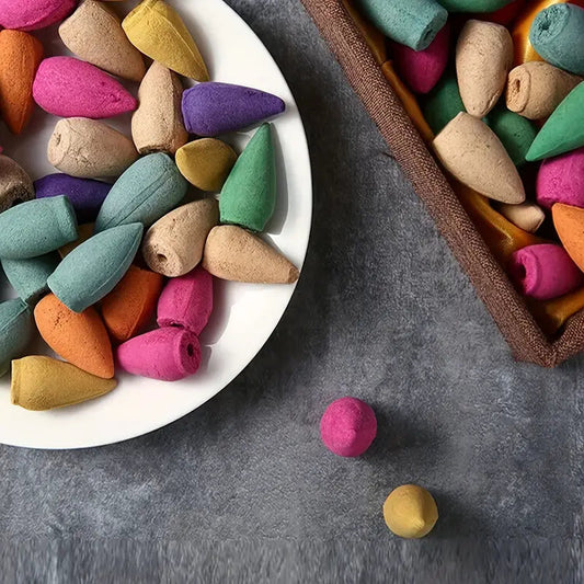 128pcs Aromatic Backflow Incense Cones for Meditation Sorceress Sanctuary