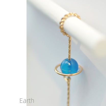 Unisex Smoking Ring with Cosmic Design and Natural Stone