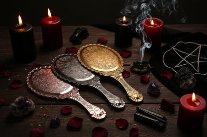 Korean Palace Retro Handle Cosmetic Mirror Sorceress Sanctuary