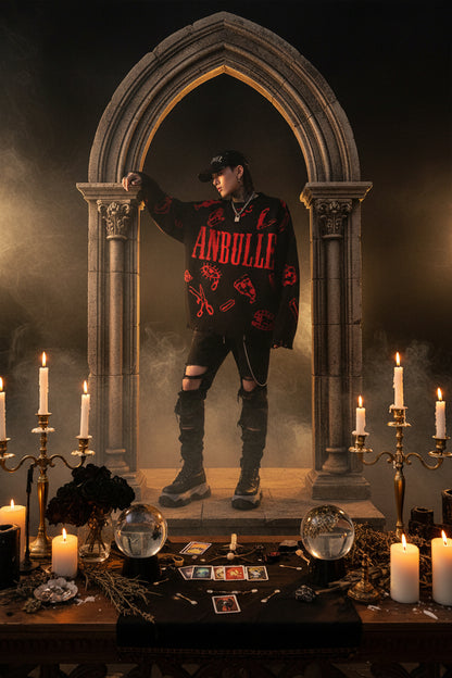 2019 Men's Autumn Winter Sweater with Abstract Design Sorceress Sanctuary
