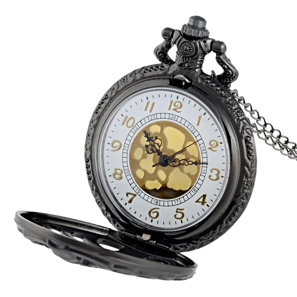 Vintage Hollow Rib Pocket Watch