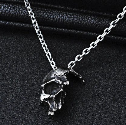 Half Face Skull Necklace