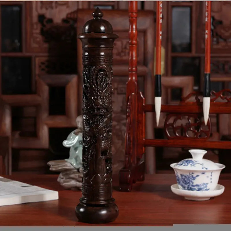 Ebony Dragon Incense Cylinder