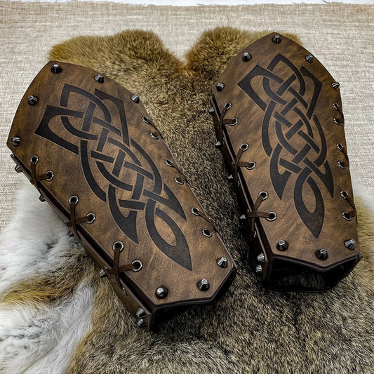 Leather Knight Arm Bracers
