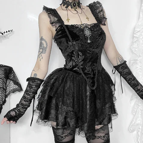 Dark Witch Off-Shoulder Dress