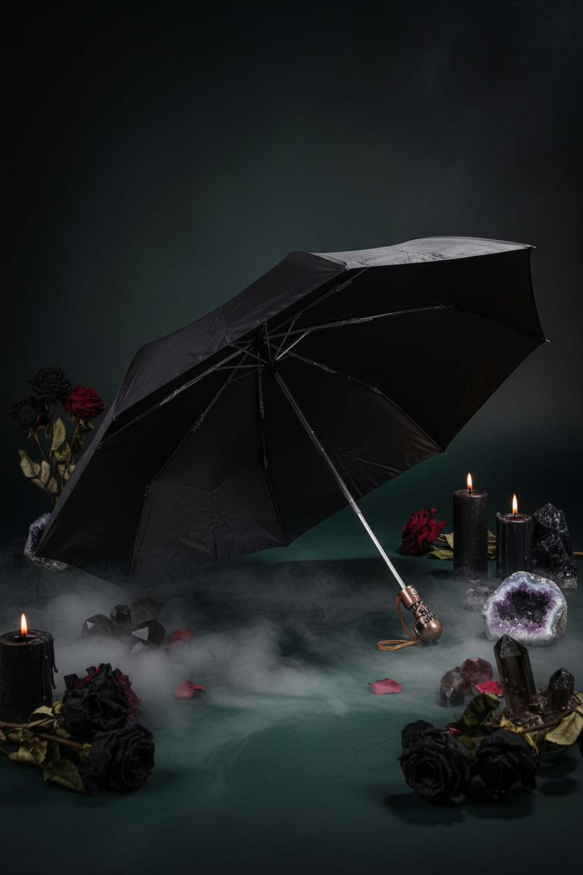 Folding Umbrella with Skull Design Sorceress Sanctuary