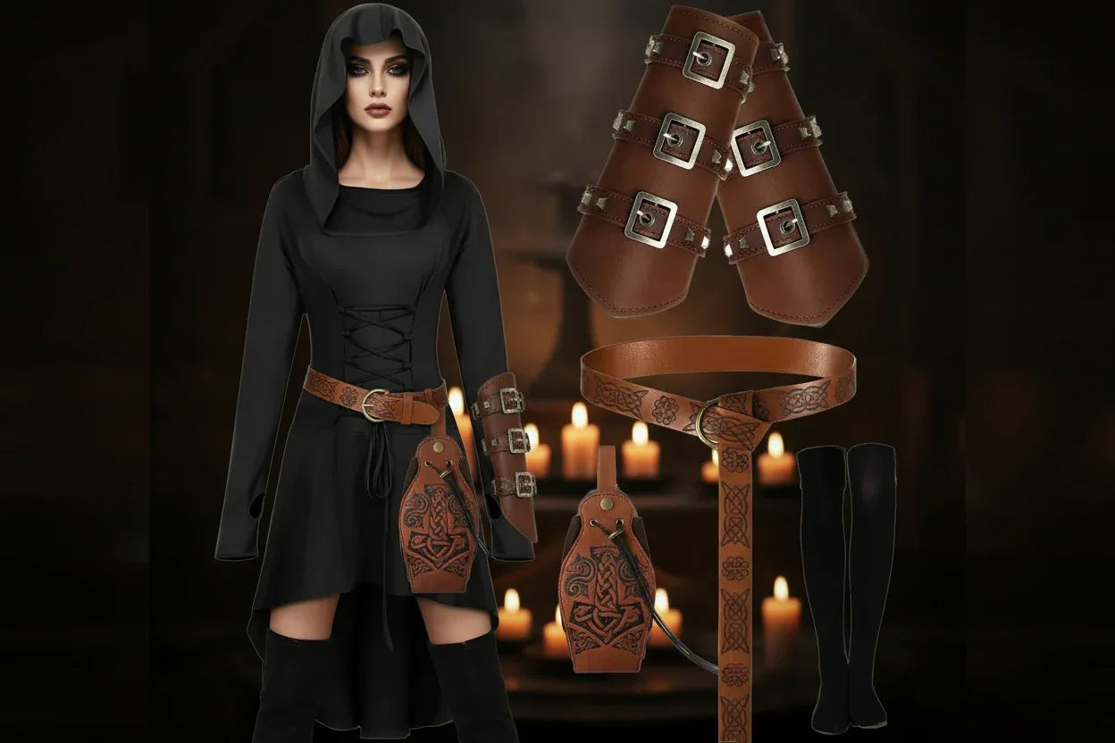5 Pcs Witch Set - Sorceress Sanctuary Black / Large