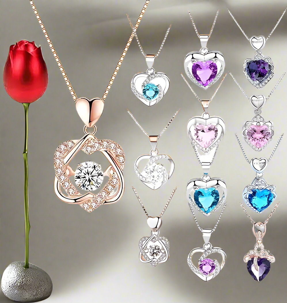 Heart Shaped Crystal Pendant Sorceress Sanctuary