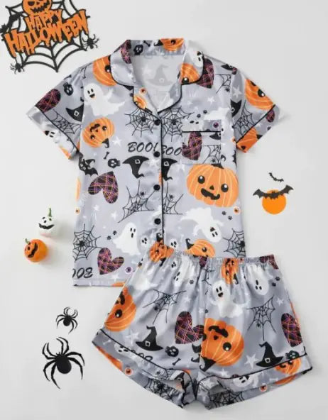 Spooky Satin Pajama Set