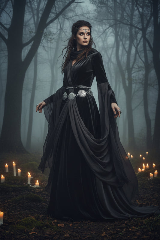 Spring Autumn Women's Adjustable Metal Waist Chain Decor Sorceress Sanctuary