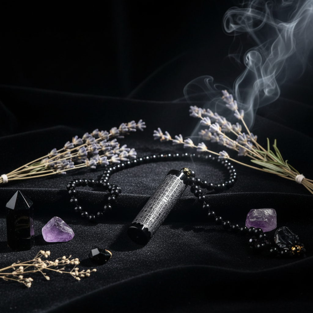 Obsidian Sutra Necklace Sorceress Sanctuary