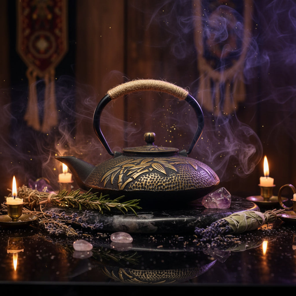 Japanese Cast Iron Teapot Set - Kung Fu Tea Ceremony Sorceress Sanctuary