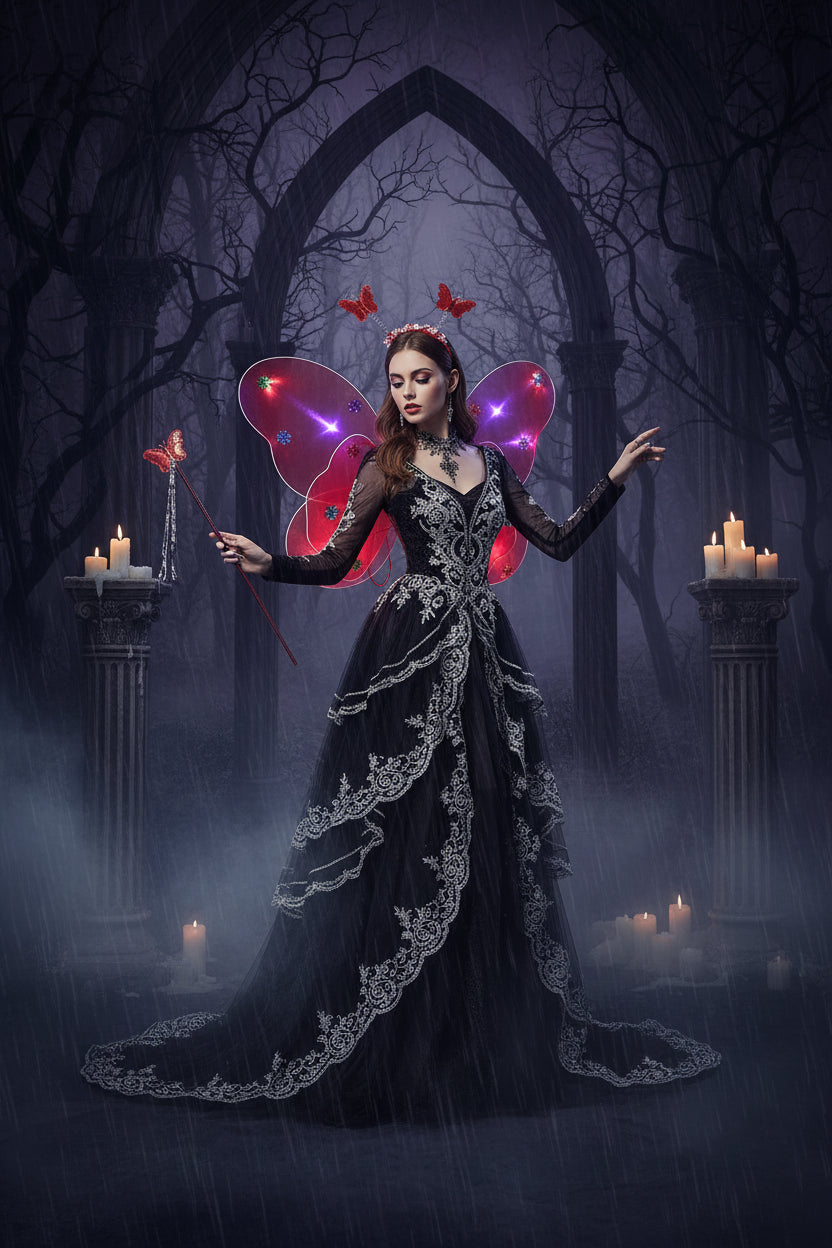 Glowing Butterfly Wings Costume Sorceress Sanctuary