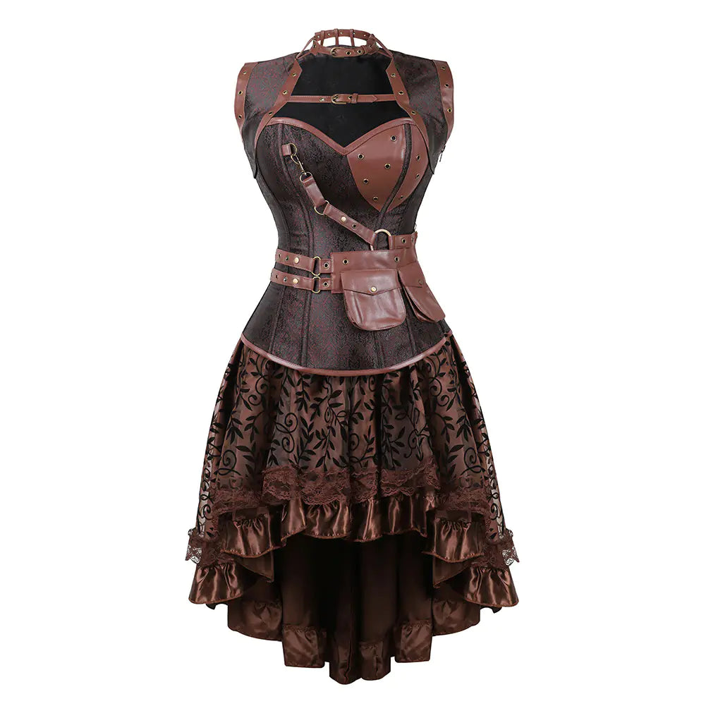 Vintage Corset Two-Piece Set
