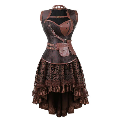 Vintage Corset Two-Piece Set